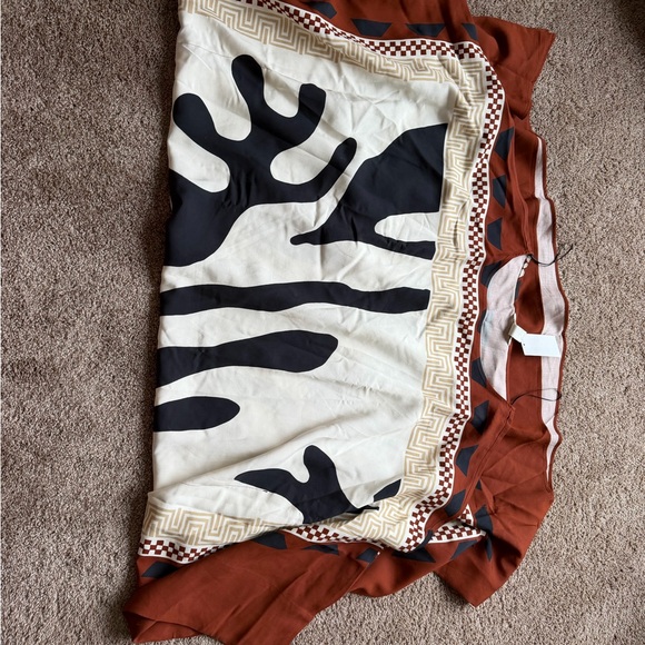 H&M Limited Edition Printed Kaftan Dress (Rust red/Patterned) Sz XXL NWT - Picture 12 of 13